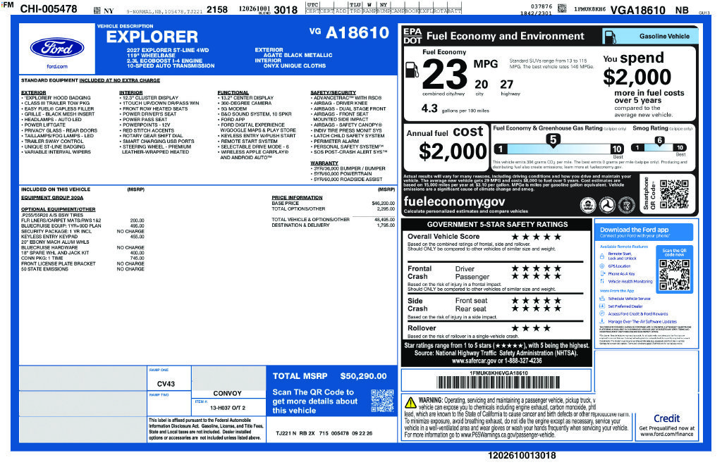 New 2027 Agate Black Metallic Ford ST-Line image 2