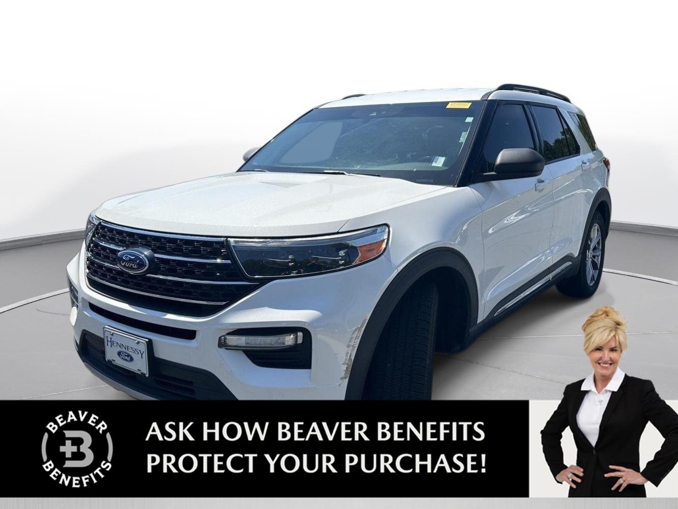 Used 2020 Star White Metallic Tri-Coat Ford XLT image 1