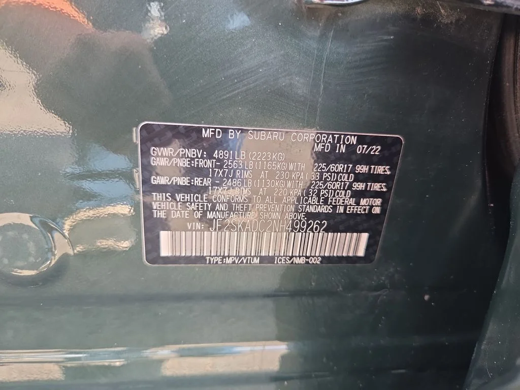 Used 2022 Green Subaru Premium image 44