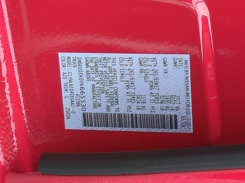 New 2026 Red Alert Nissan Crew Cab SV image 23