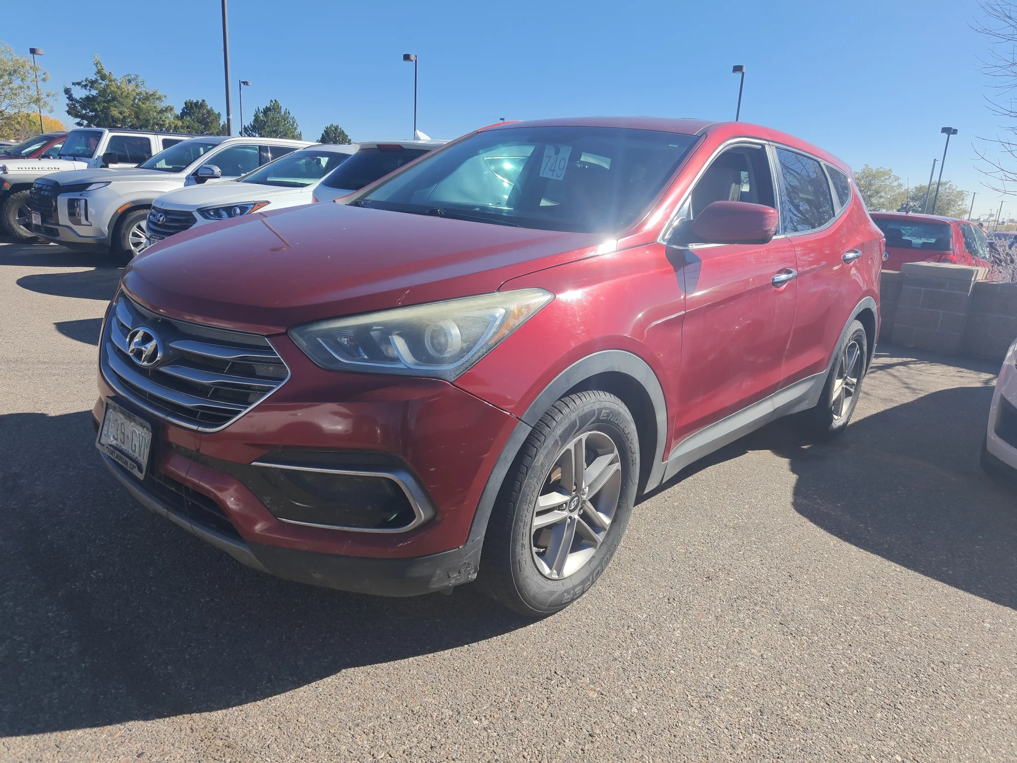 Used 2017 Serrano Red Hyundai 2.4L image 1