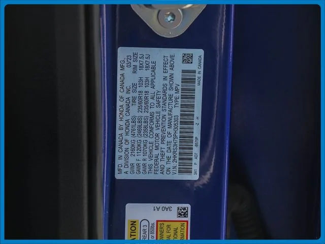 Certified Used 2023 Blue Honda EX-L image 28