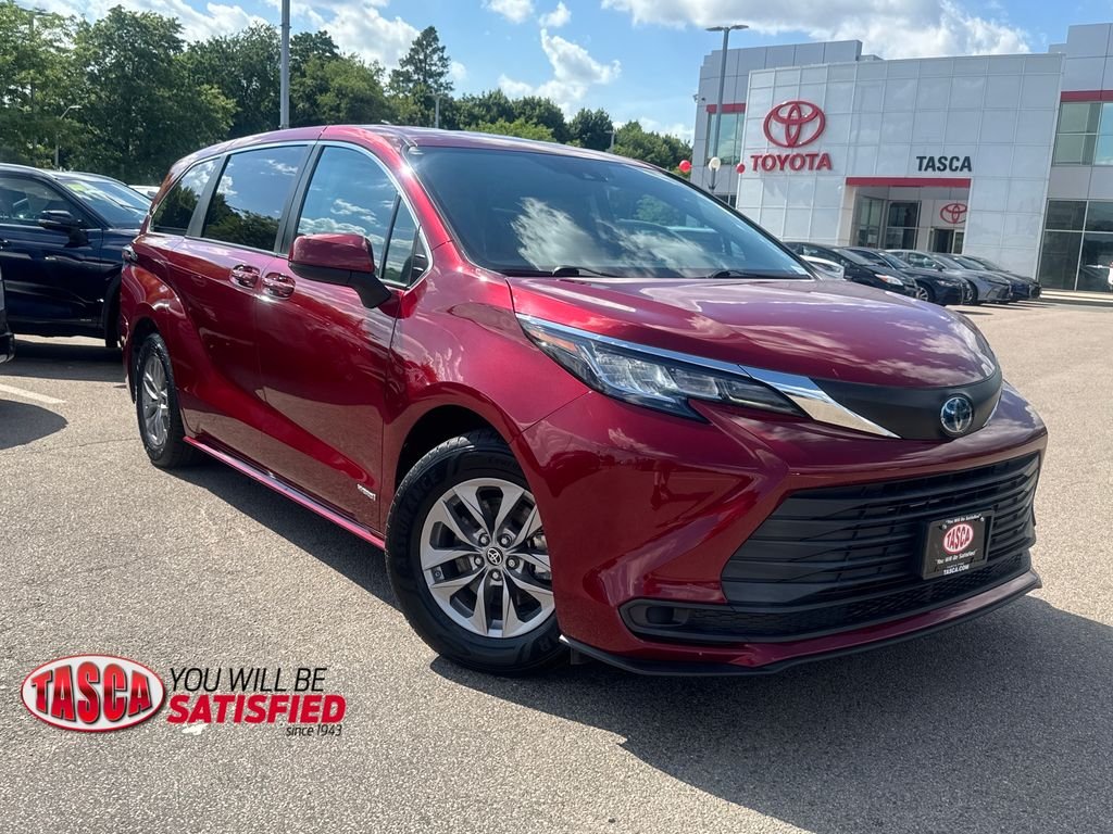 Used 2021 Red Toyota LE image 1