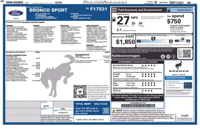 New 2026 Space White Metallic Ford Big Bend image 24
