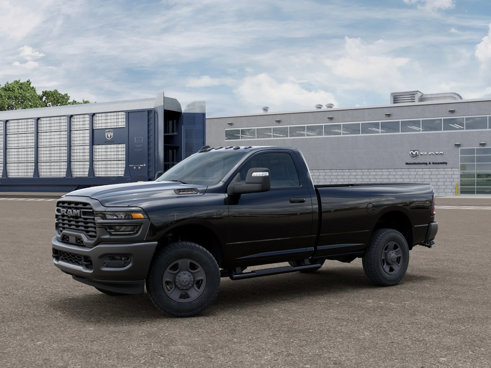 New 2027 Diamond Black Crystal Pearl-Coat Exterior Paint RAM Tradesman image 1