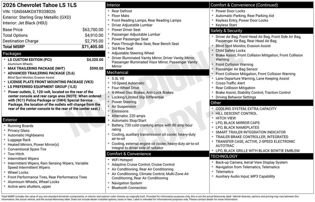 New 2026 Sterling Gray Metallic Chevrolet LS image 12