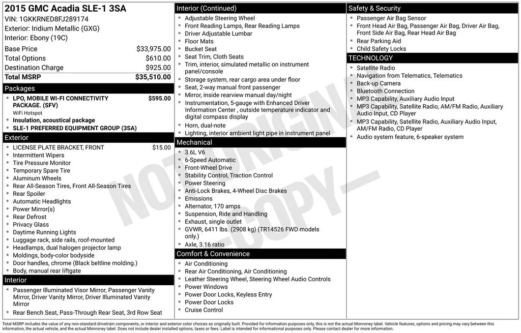 Used 2015 Silver GMC SLE-1 image 2