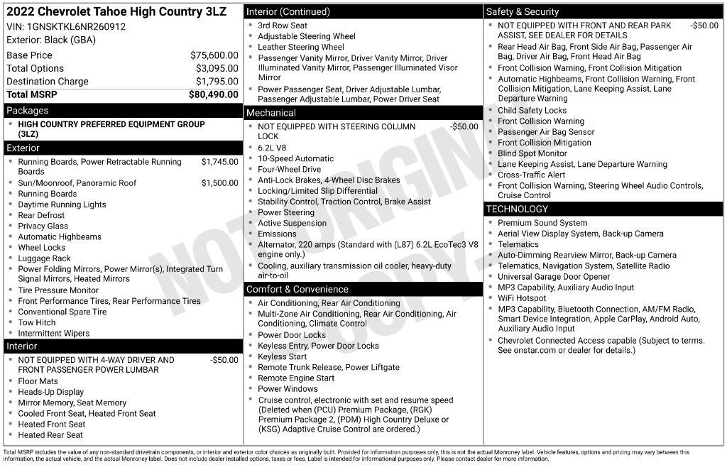 Used 2022 Black Chevrolet High Country image 27