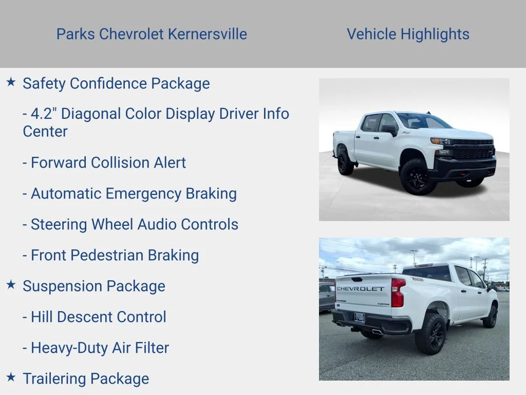Used 2021 White Chevrolet Custom Trail Boss image 26