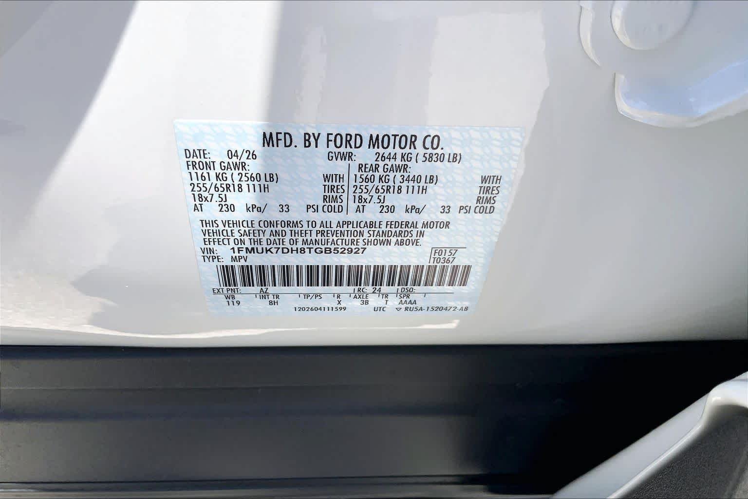 New 2026 Star White Metallic Tri-Coat Ford Active image 16