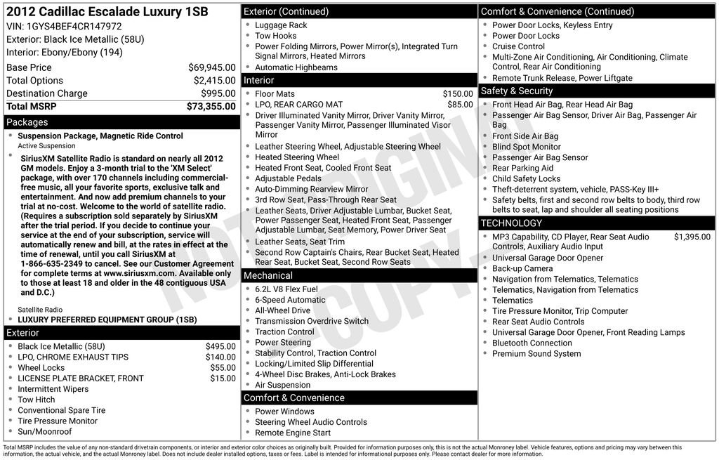 Used 2012 Black Cadillac Luxury image 6