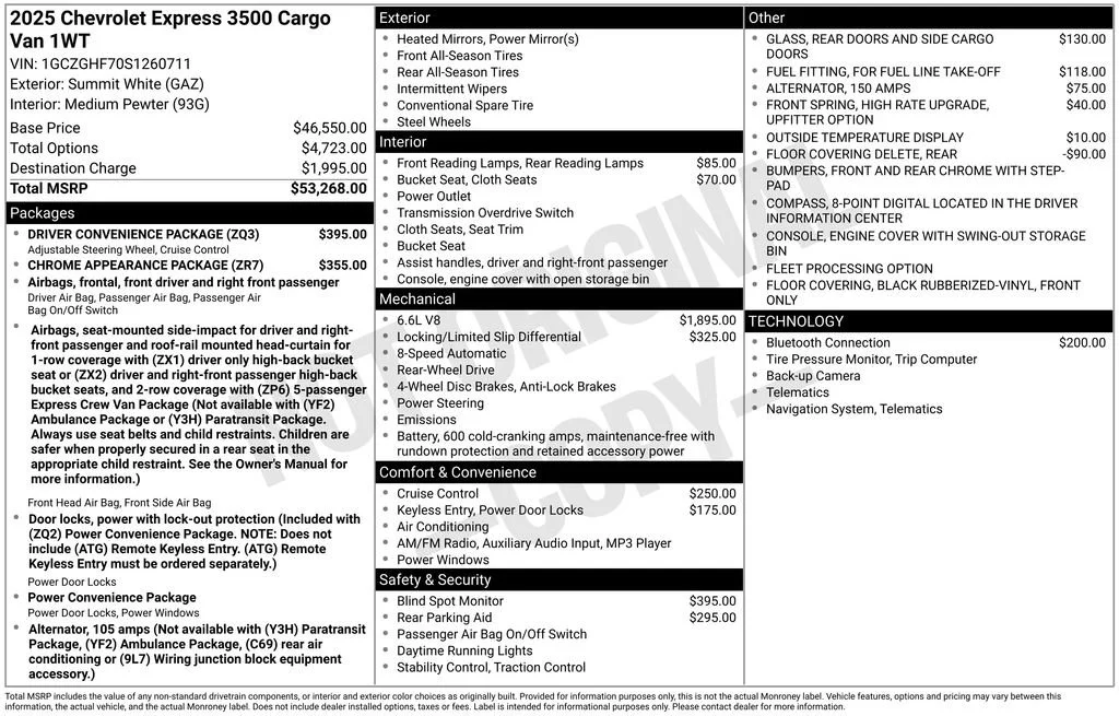 2025 Chevrolet Express Cargo Work Van - Photo 23