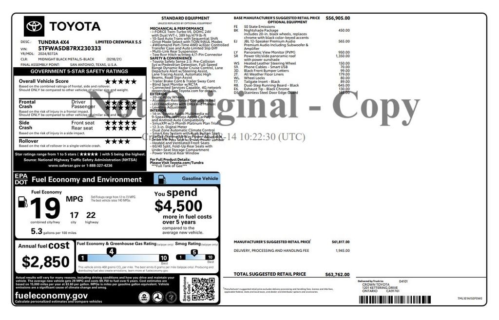 Certified Used 2024 Black Toyota Limited image 4