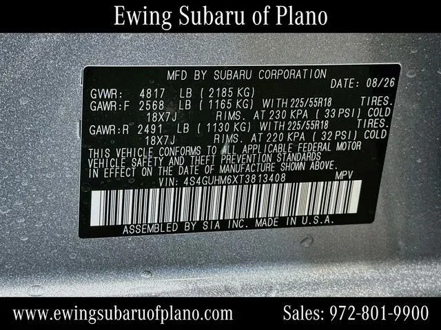 New 2026 ICE SILVER METALLIC Subaru Limited image 64
