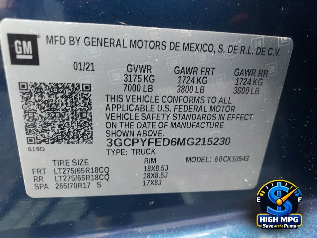 Used 2021 Blue Chevrolet LT Trail Boss image 33