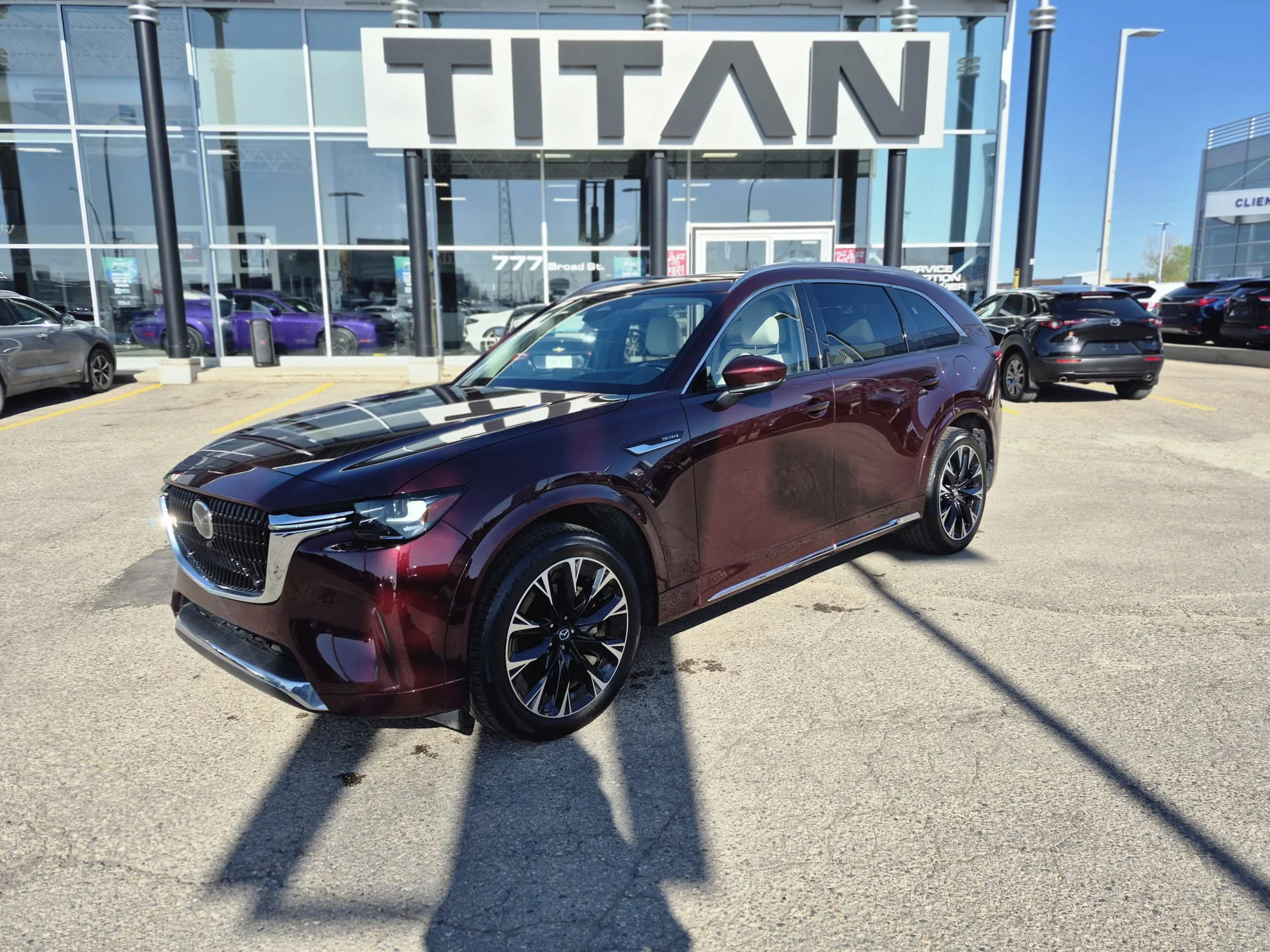 Certified Used 2024 Artisan Red Metallic Mazda Signature AWD*7 Pass | Adaptive Cruise | Nav | 360 Cam | Cooled Leather | Pano Roof | Htd Wheel image 2