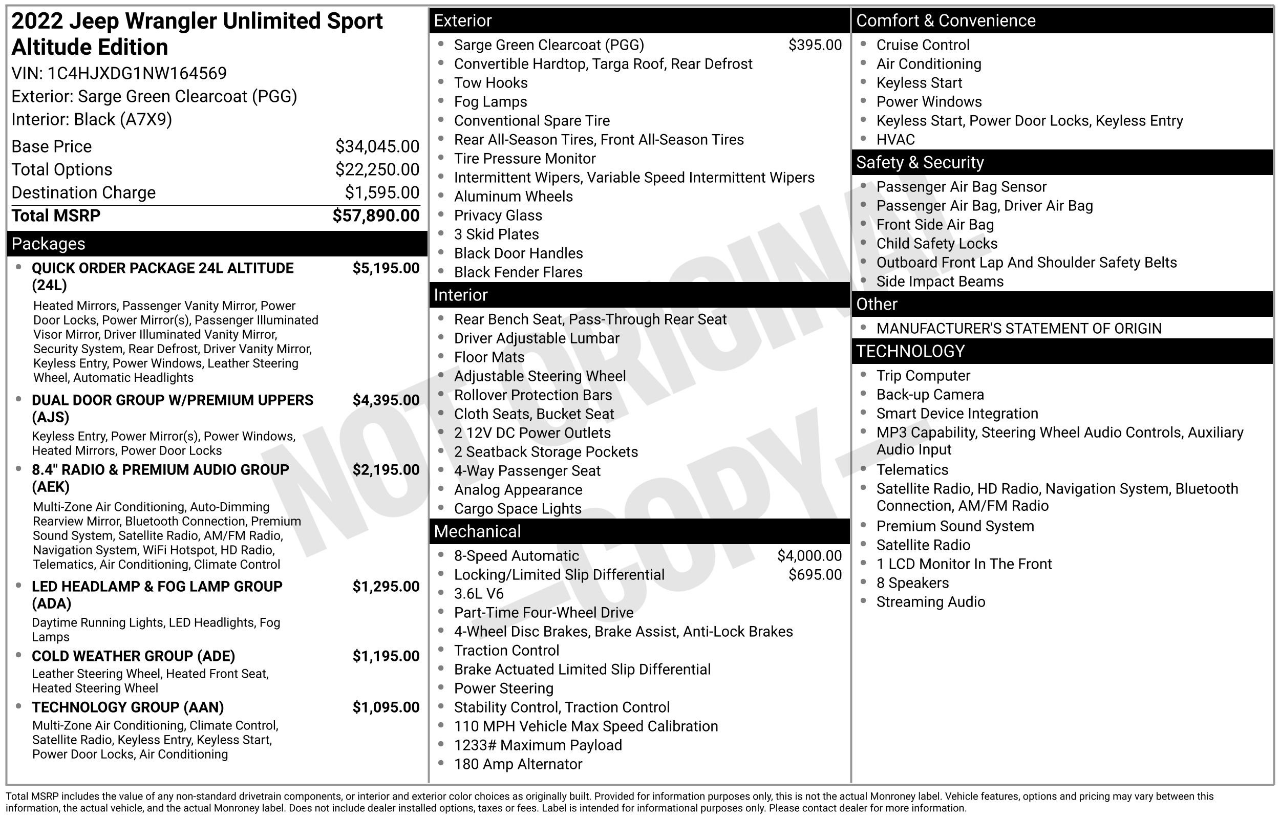 Used 2022 Sarge Green Clearcoat Jeep Unlimited Sport Altitude image 46