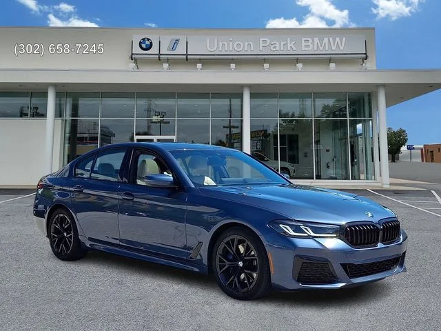 Certified Used 2023 Arctic Race Blue metallic BMW 530i xDrive image 3