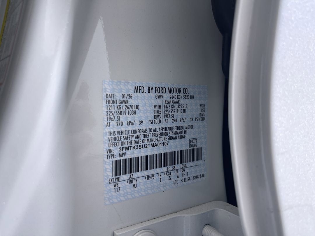 New 2026 Star White Metallic Tri-coat Ford Premium image 12