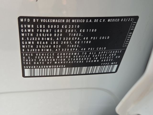 Certified Used 2022 White Volkswagen 2.0T SEL R-Line image 7