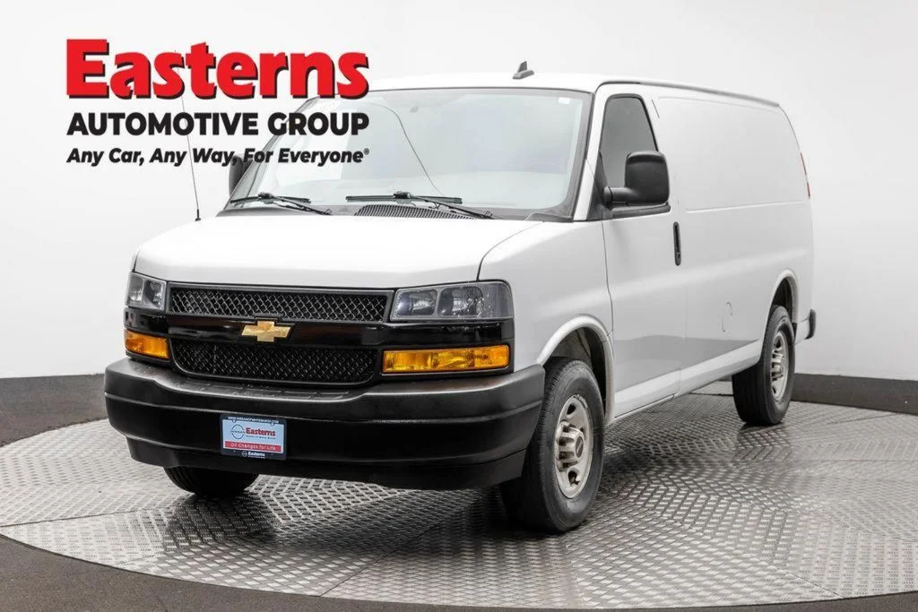 Used 2021 White Chevrolet Work Van image 1