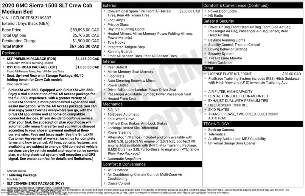 Used 2020 Black GMC SLT image 3