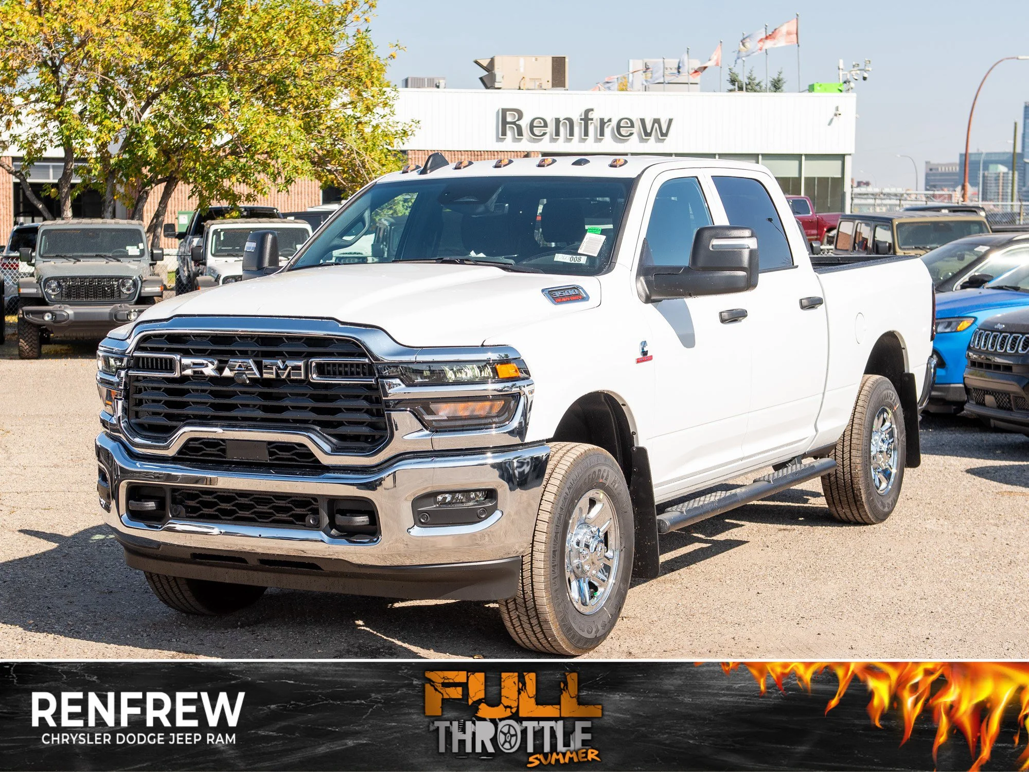 New 2026 White RAM Tradesman*, 12 Inch Screen, Apple CarPlay, 5th Wheel Prep image 1