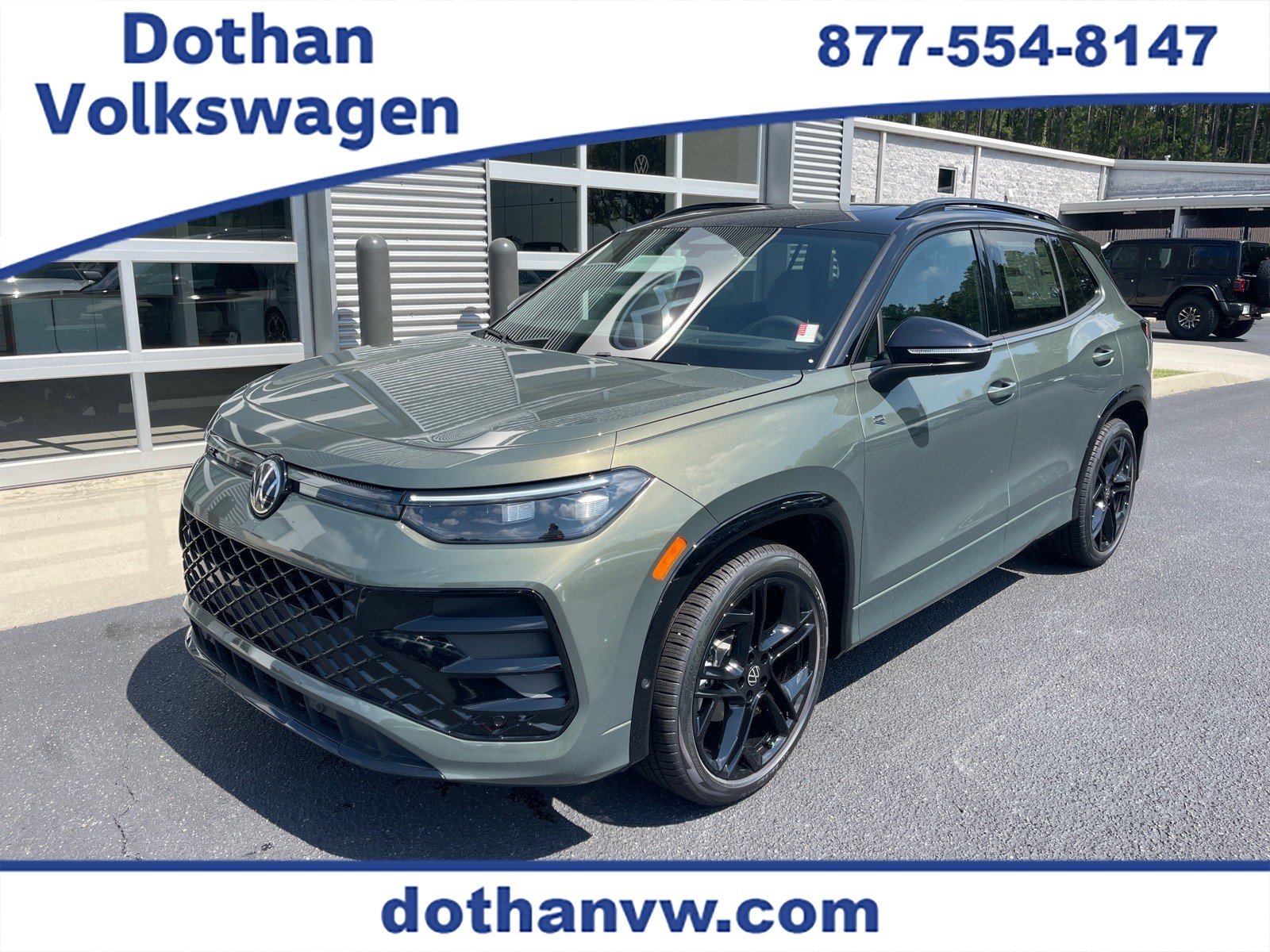 New 2026 Avocado Green W/ Deep Black Roof Volkswagen SE R-Line Black image 1