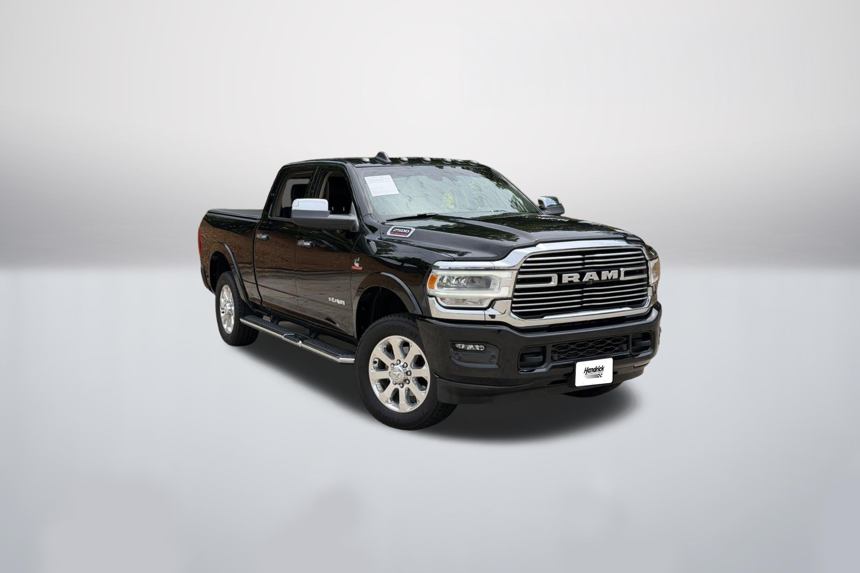 Used 2021 Diamond Black Crystal Pearlcoat Ram Laramie 4x4 Crew Cab image 1