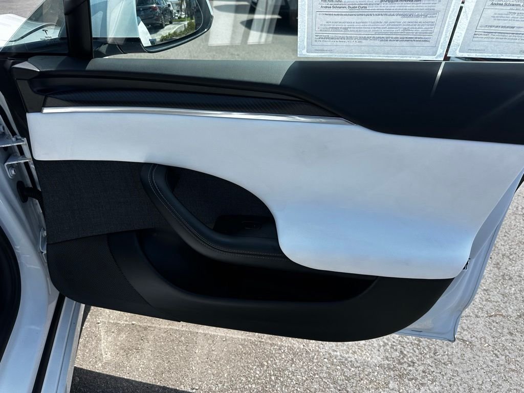 Used 2021 Pearl White Multi-Coat Tesla Plaid image 16
