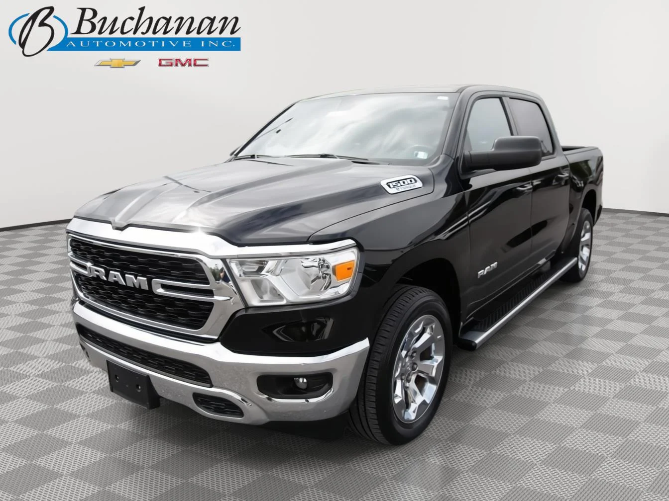 Used 2022 Diamond Black Crystal Pearlcoat Ram Big Horn image 1
