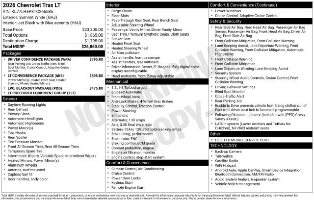 2026 Chevrolet Trax LT - Photo 6
