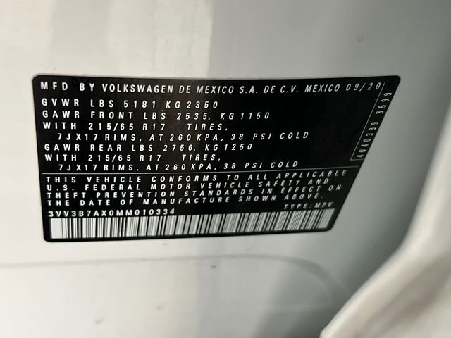 Certified Used 2021 White Volkswagen 2.0T SE image 28