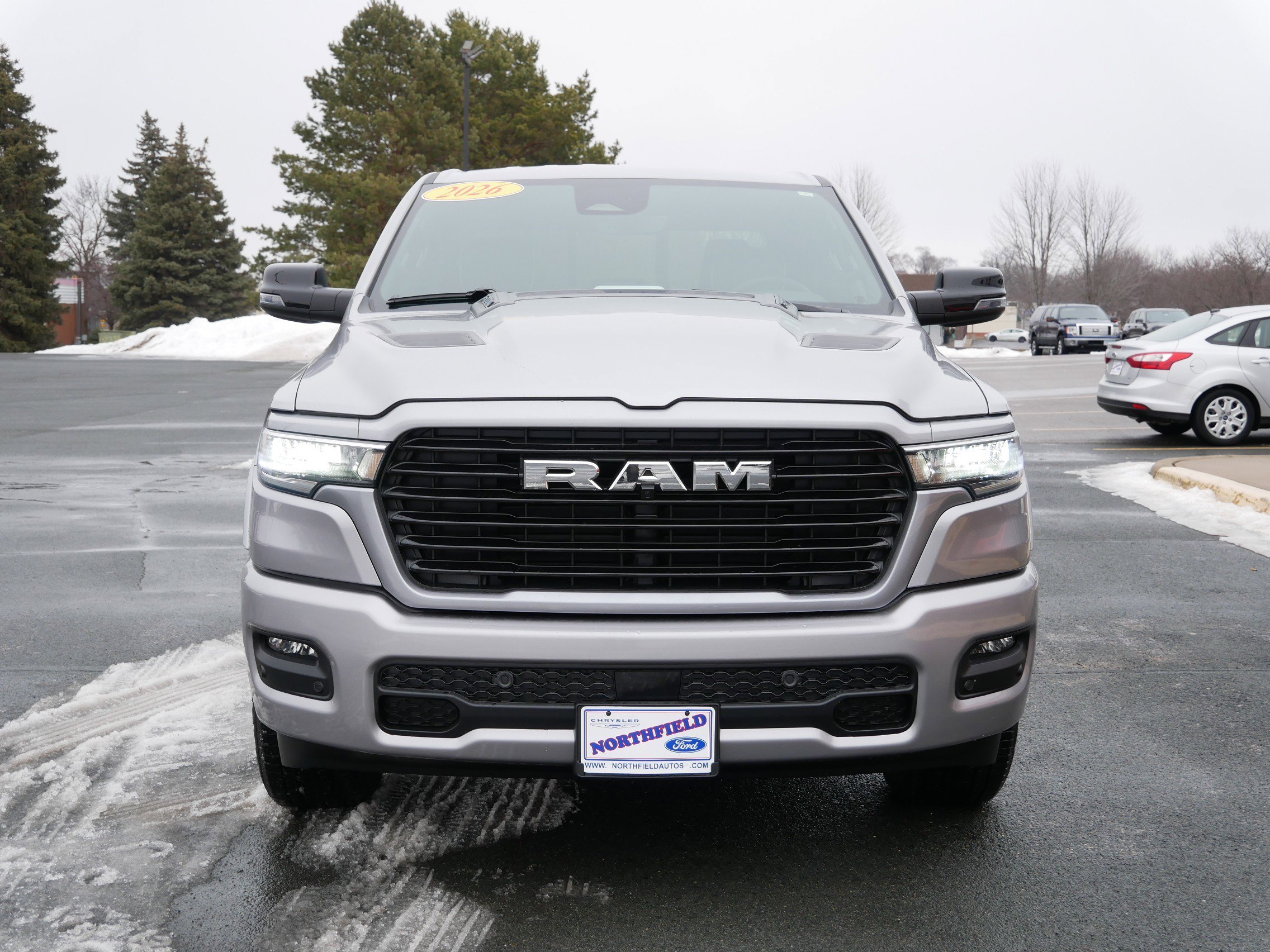 New 2026 Billet Silver Metallic Clear-Coat Exterior Paint RAM Laramie image 3