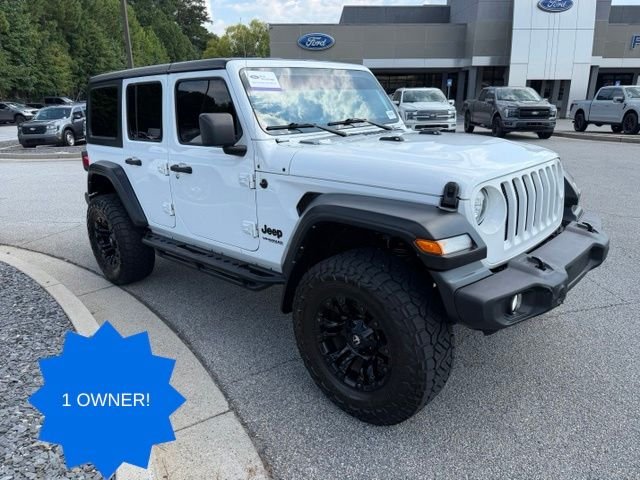Certified Used 2022 Bright White Clearcoat Jeep Unlimited Sport S image 2