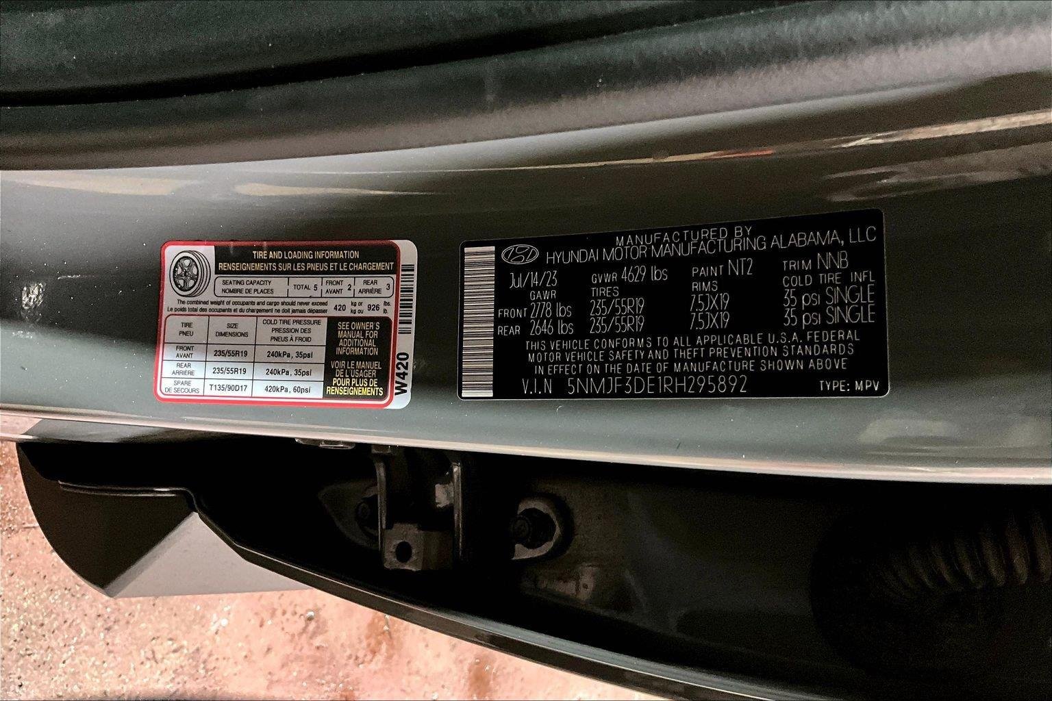 Used 2024 Hampton Gray Hyundai SEL image 36