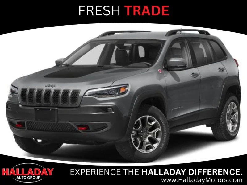 Used 2020 Diamond Black Crystal Pearlcoat Jeep Trailhawk image 1