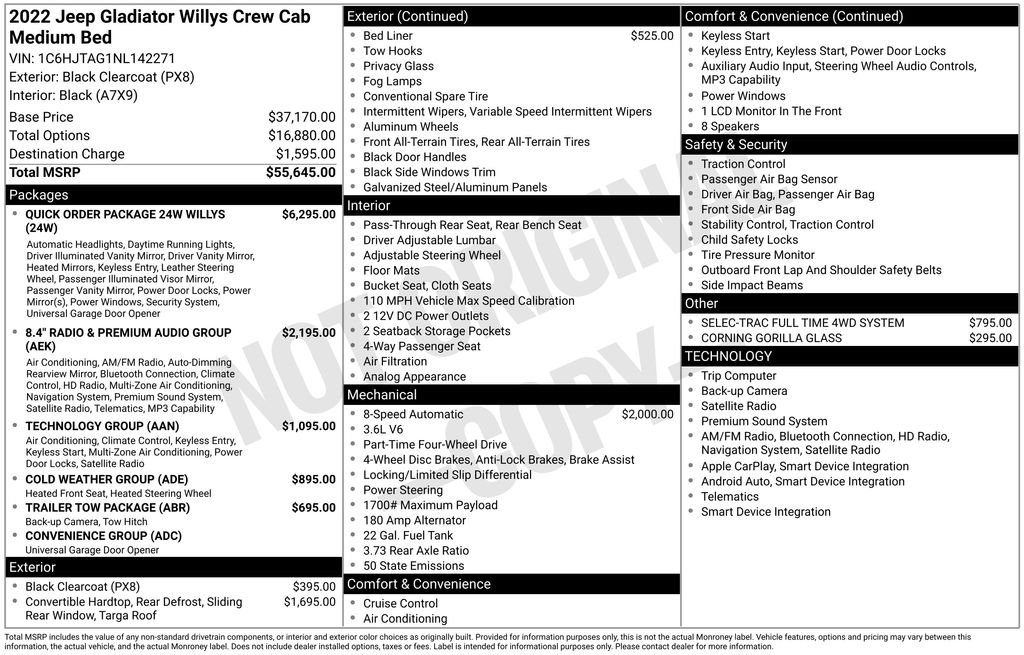 Certified Used 2022 Black Jeep Willys image 6