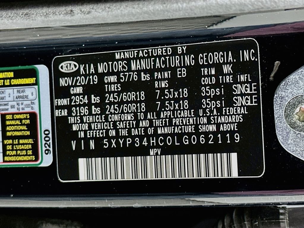 Used 2020 Ebony Black Kia EX image 36
