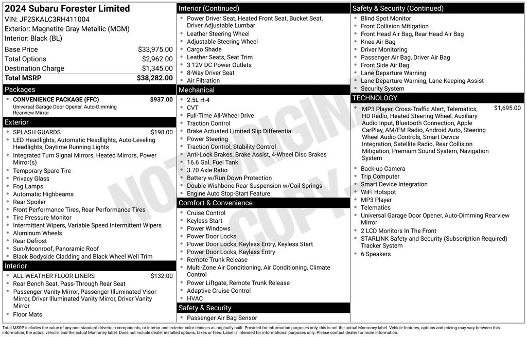 Used 2024 Gray Subaru Limited image 4