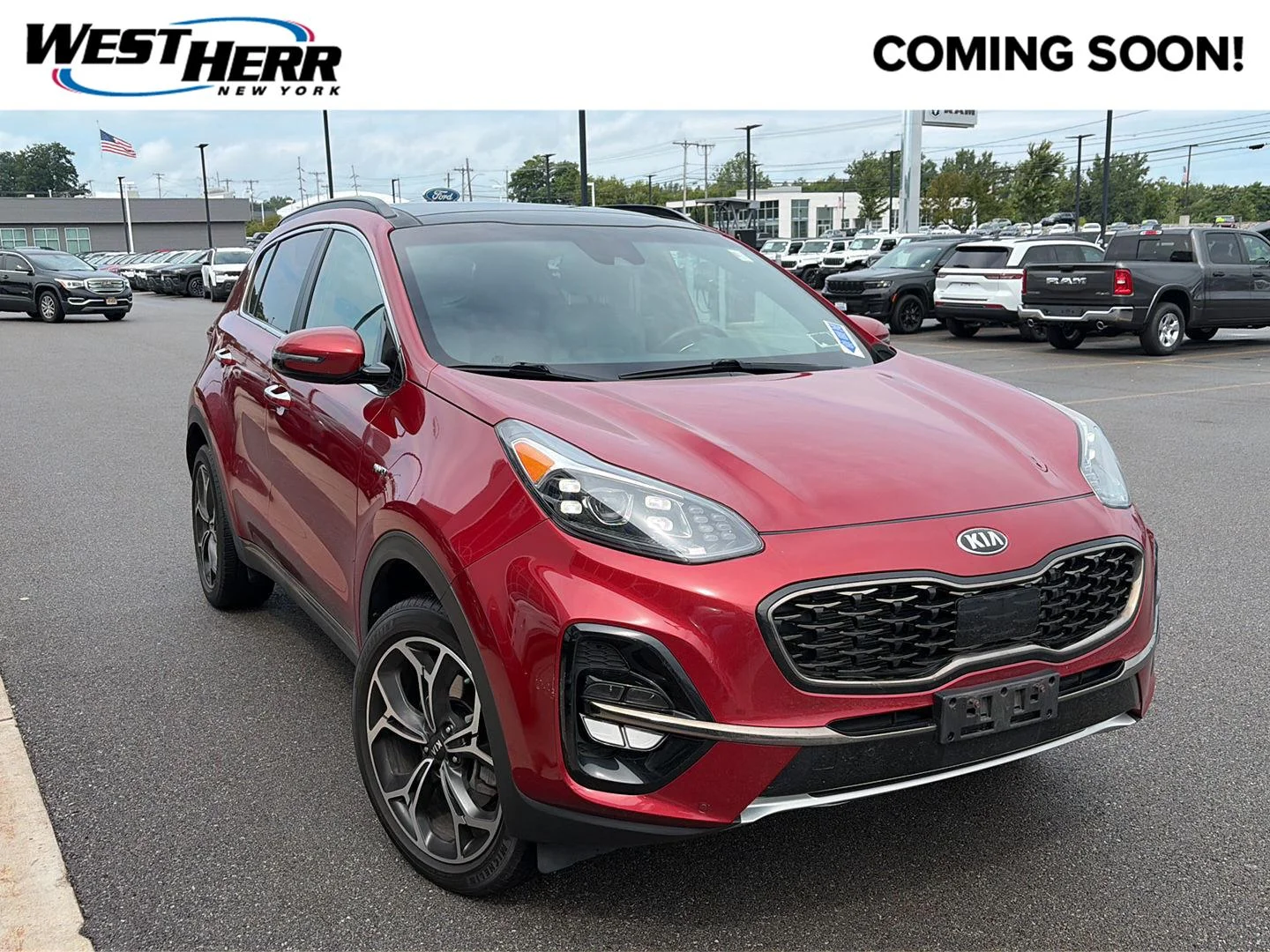 Used 2021 Hyper Red Kia SX Turbo image 1