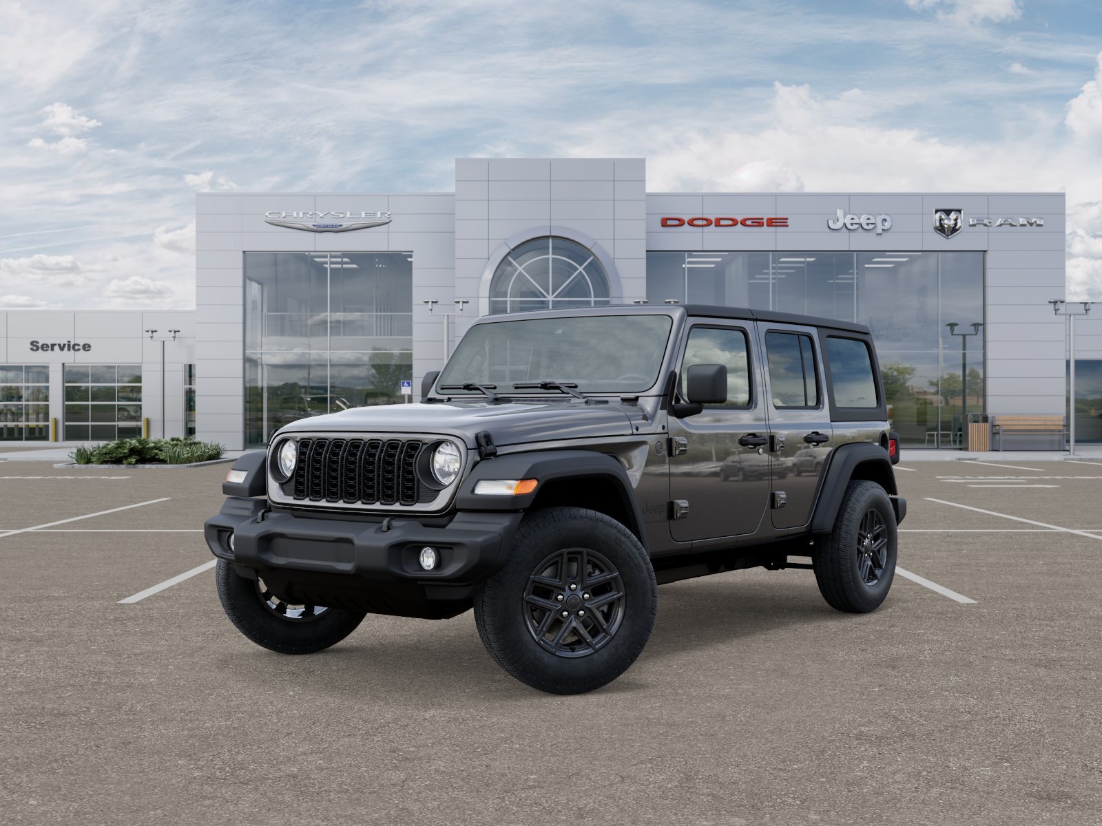 New 2025 Granite Crystal Metallic Clear-Coat Exterior Paint Jeep Sport S image 41