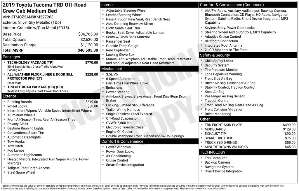 Certified Used 2019 Silver Toyota TRD Off-Road image 3