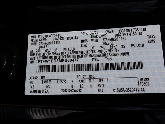 Used 2021 Black Ford LARIAT image 43