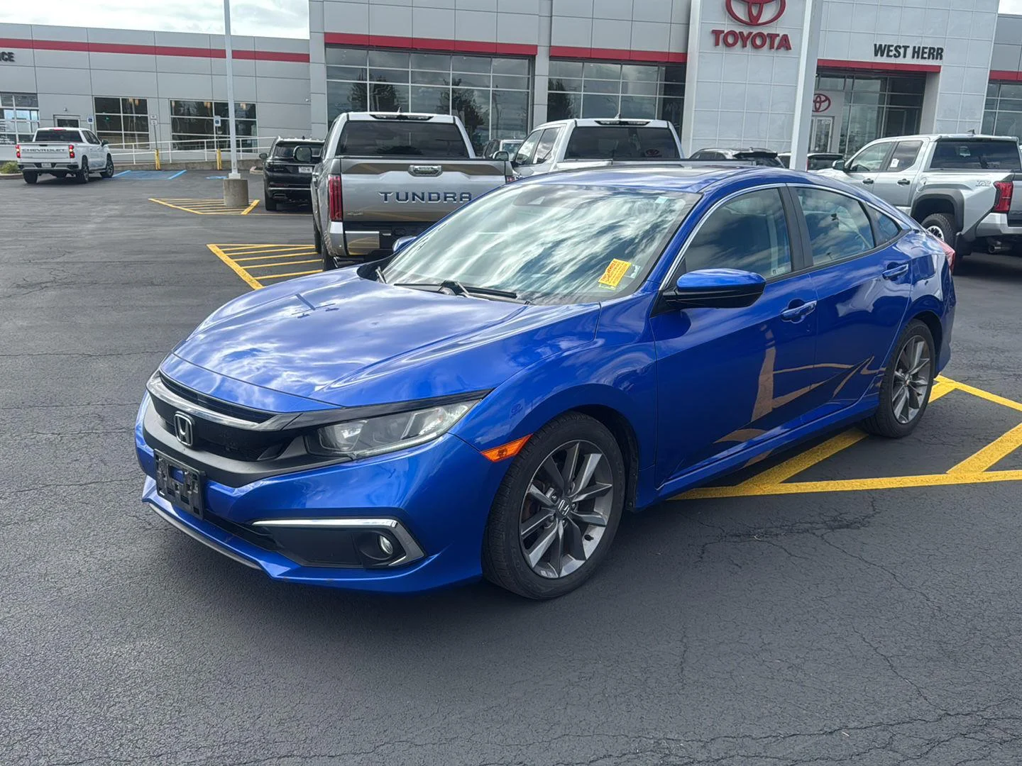Used 2019 Aegean Blue Metallic Honda EX image 3