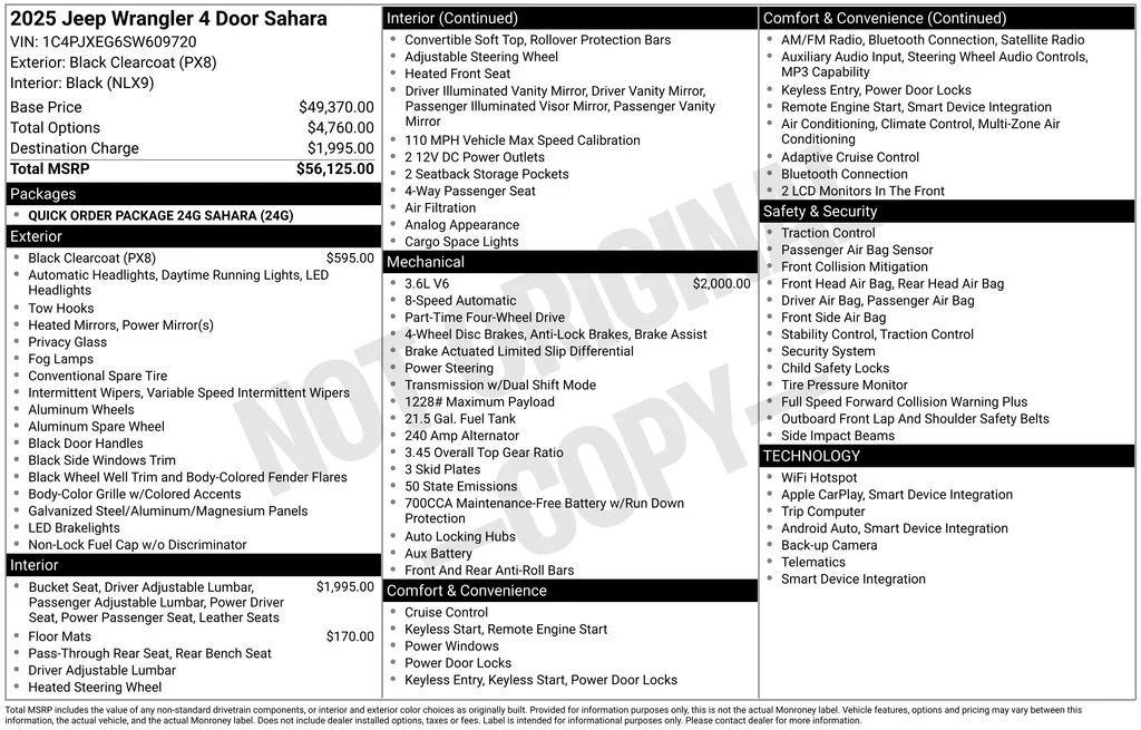 Certified Used 2025 Black Jeep Sahara image 2