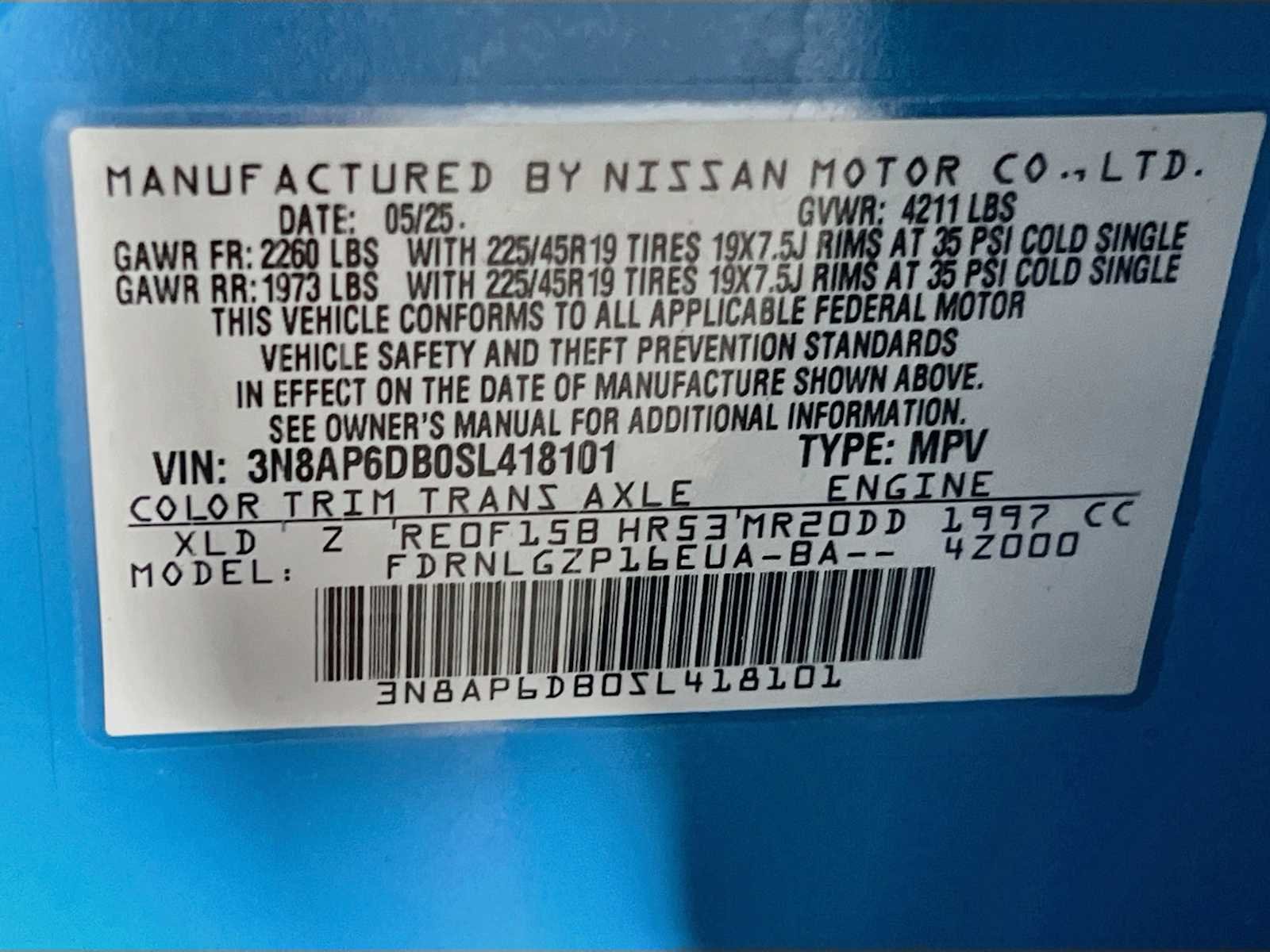 Used 2025 Arctic Ice Blue Metallic/Super Black Nissan SR image 31