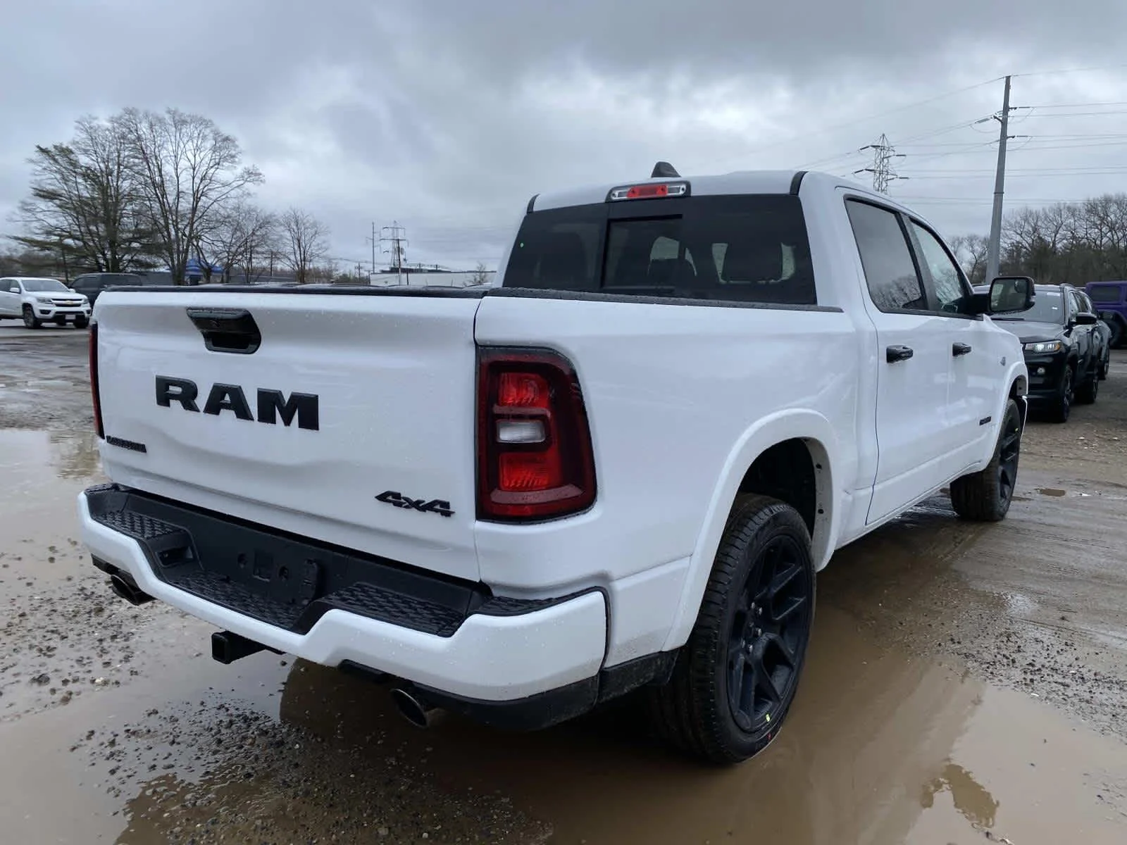New 2026 Bright White Clear-Coat Exterior Paint Ram Laramie image 3