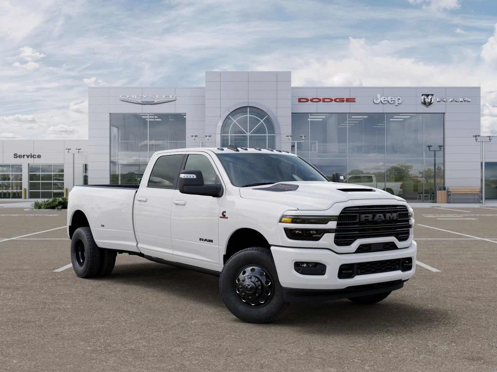 New 2026 Bright White Clear-Coat Exterior Paint RAM Laramie image 33