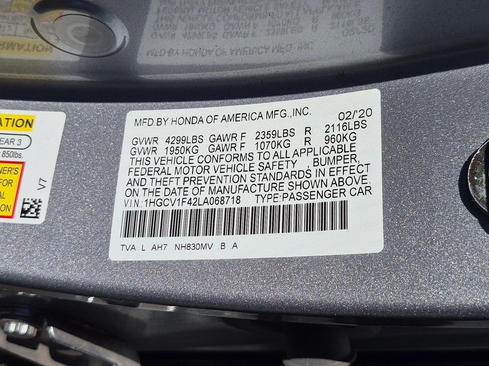 Used 2020 Gray Honda EX image 16